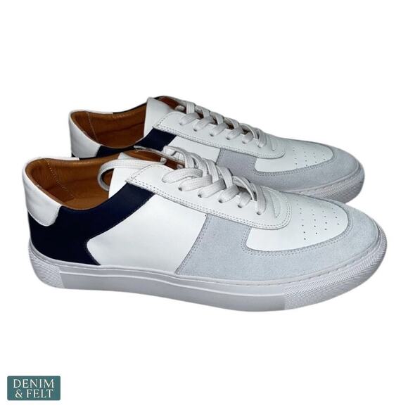 Beckett Simonon Garcia Men’s Sneakers White Grey Blue Leather Suede Size 8 NEW - Picture 12 of 15
